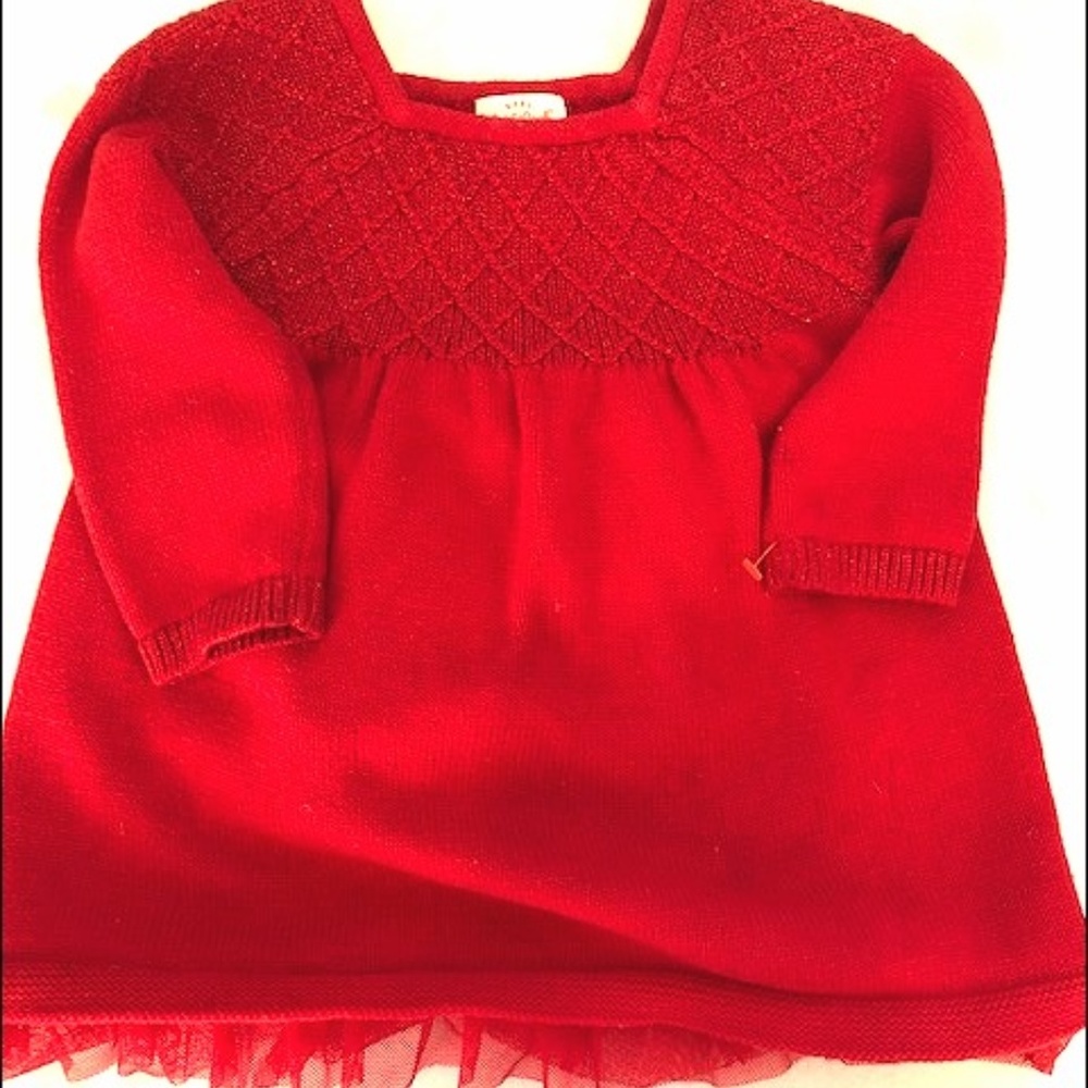 Cat and Jack Baby Sweater Dress 12M
